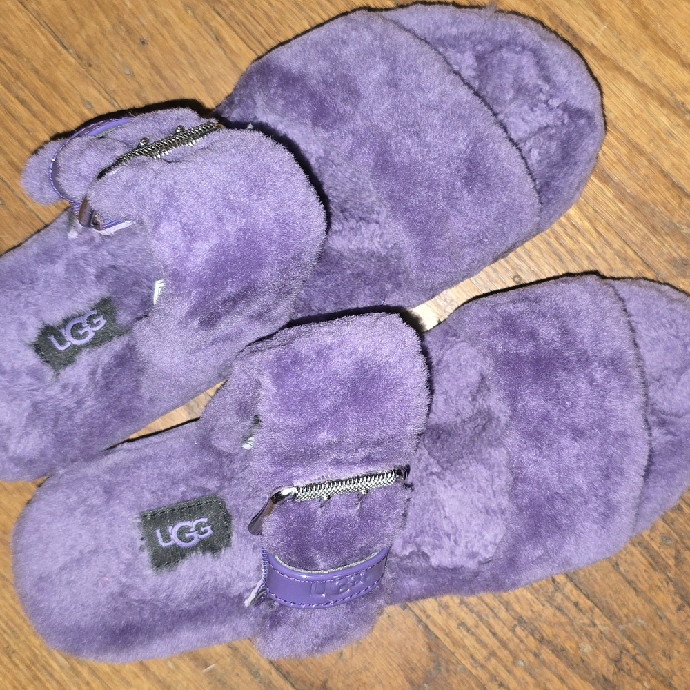 UGG Purple Fluffy Slippers